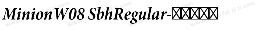MinionW08 SbhRegular字体转换